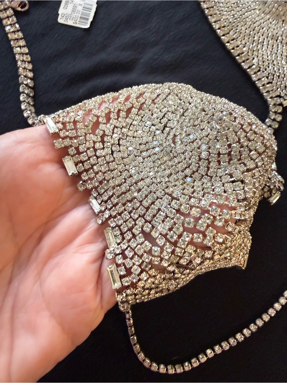 Vintage Express Rhinestone Bra Top - Picture 2 of 6
